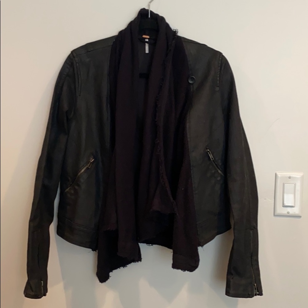 Black Denim Free People Jacket